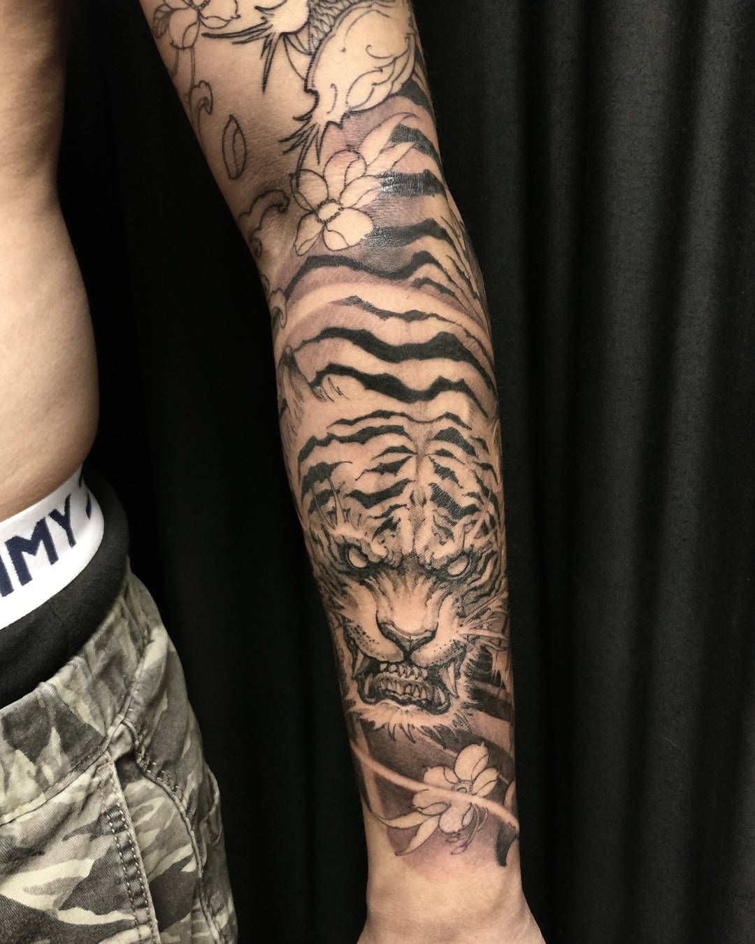 Dragon And Tiger Sleeve In Progress Chronicink Asiantattoo regarding dimensions 1080 X 1350