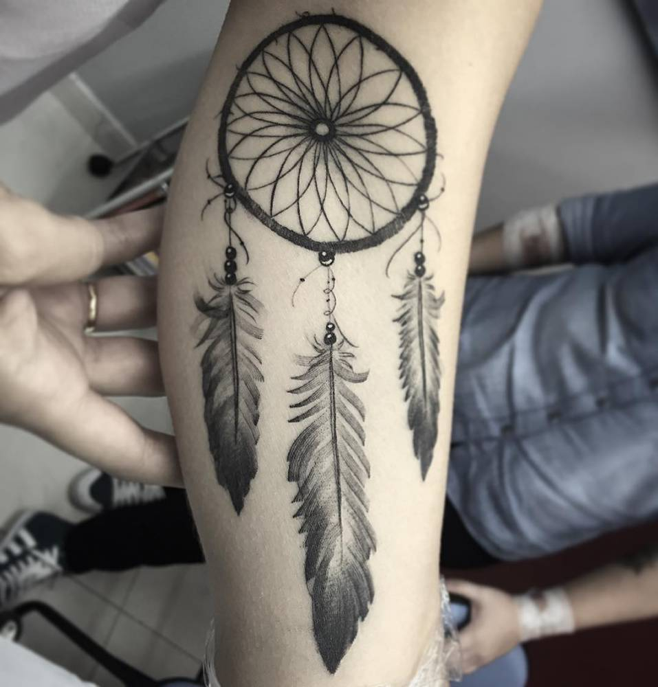Dreamcatcher Tattoo On The Left Forearm with size 957 X 1000