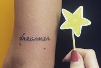 Dreamer Tattoo On The Back Of The Left Arm One Word Tattoos with regard to measurements 800 X 1000