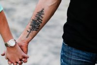 Evergreen Pine Tree Forearm Tattoo Ideas For Men Couple At Mybodiart inside measurements 2048 X 1390