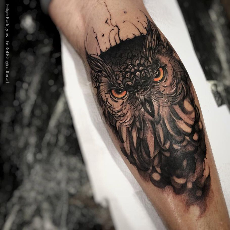 Evil Owl Forearm Fe Rod Httptattooideas247evil Owl throughout proportions 910 X 910