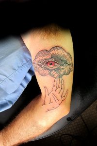 Eye In Cloud Tattoo On Left Half Sleeve Y inside sizing 1064 X 1600