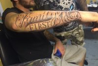 Family First With A Rose Arm Tattoo Done Kurt Stanley Tattoos inside dimensions 1136 X 852