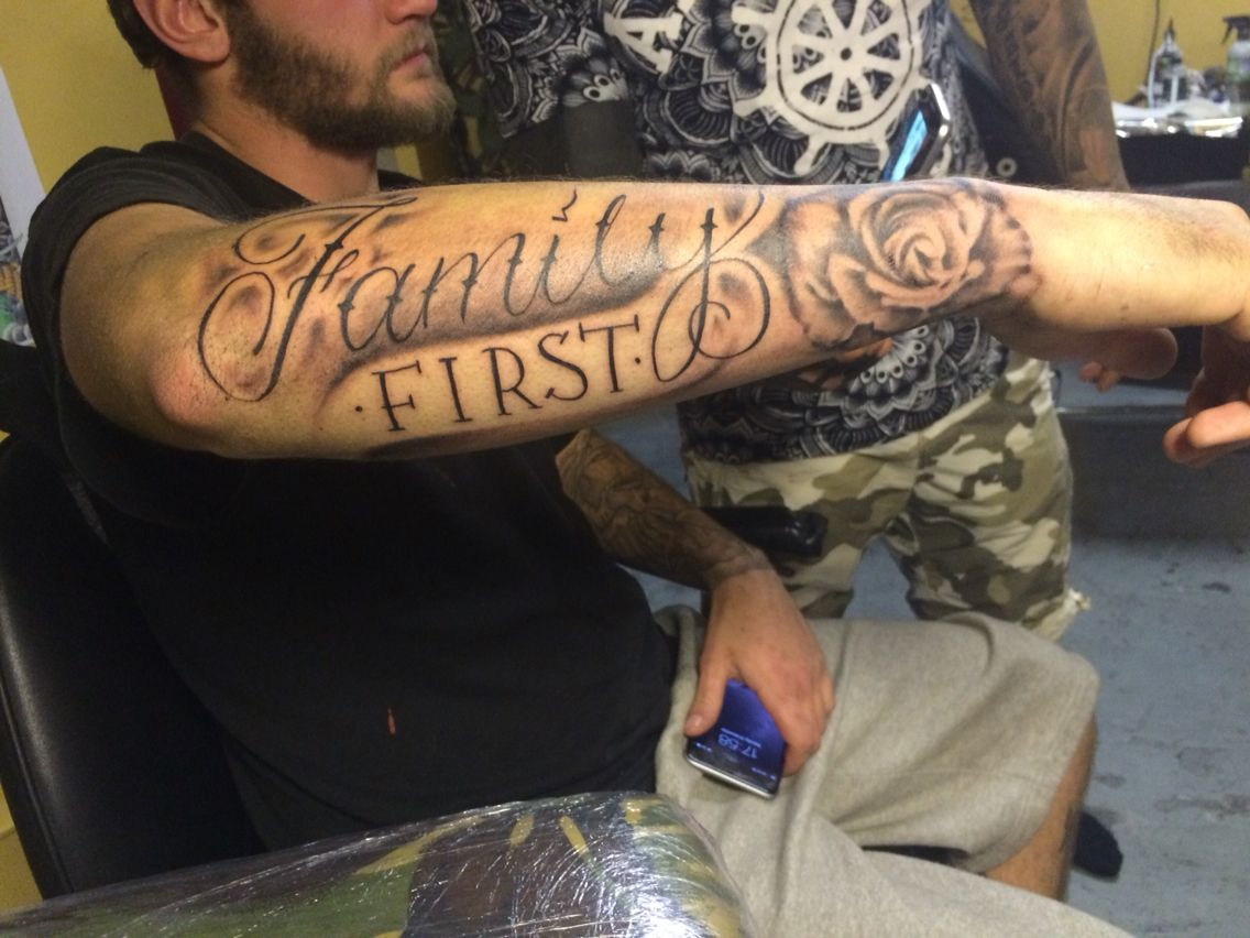 Family First Tattoo On Arm Arm Tattoo Sites