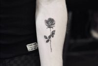 Fine Line Rose Tattoo On The Left Inner Forearm Artista Tatuador with regard to proportions 880 X 1000