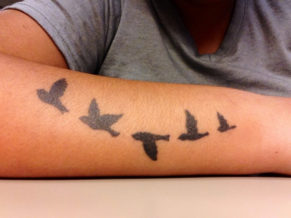 flock of birds tattoo