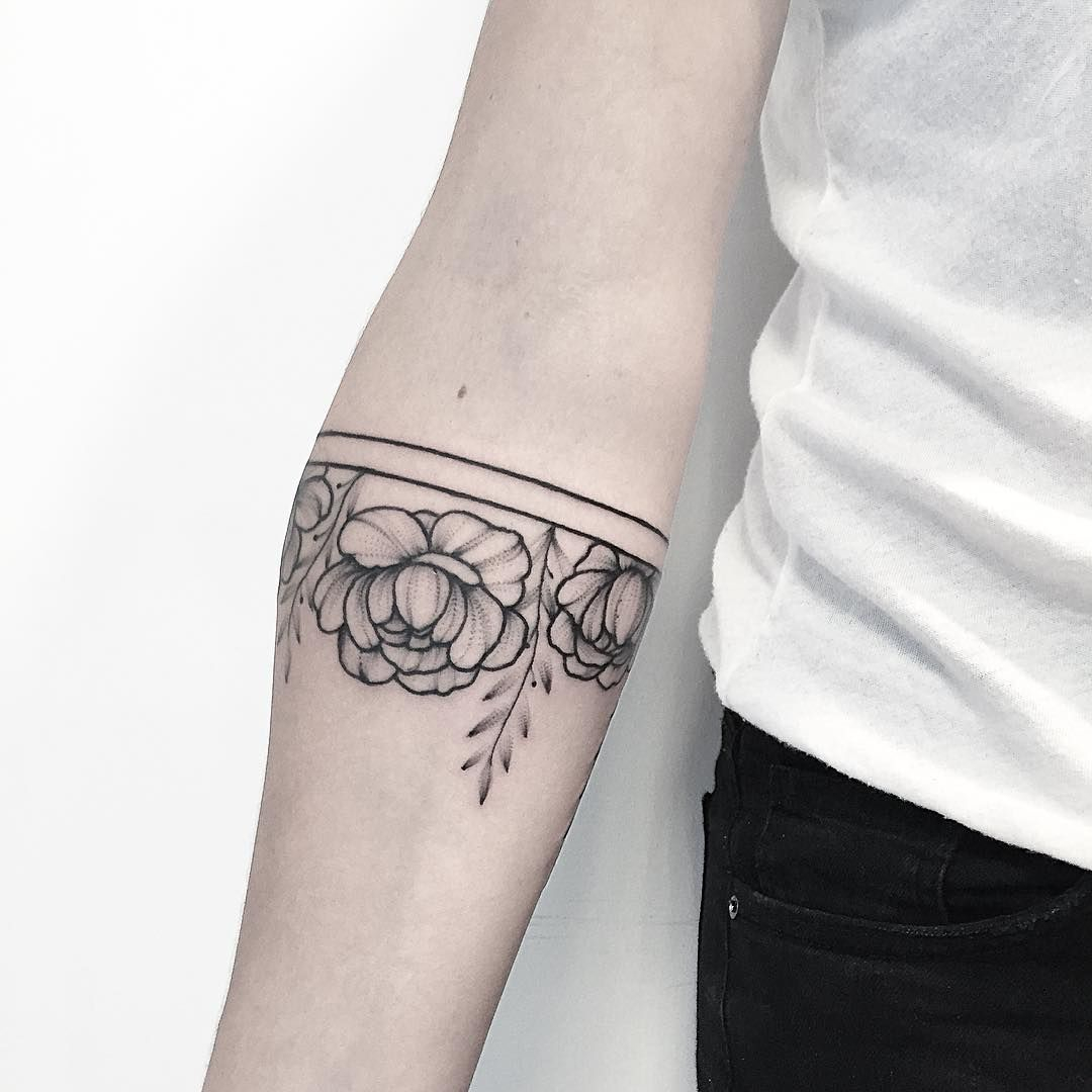 Floral Armband Annabravo Tattoooosss Pinte with measurements 1080 X 1080