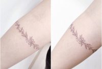 Flower Armband Tattoo On The Right Forearm Tattoo Artist Banul inside measurements 1000 X 819