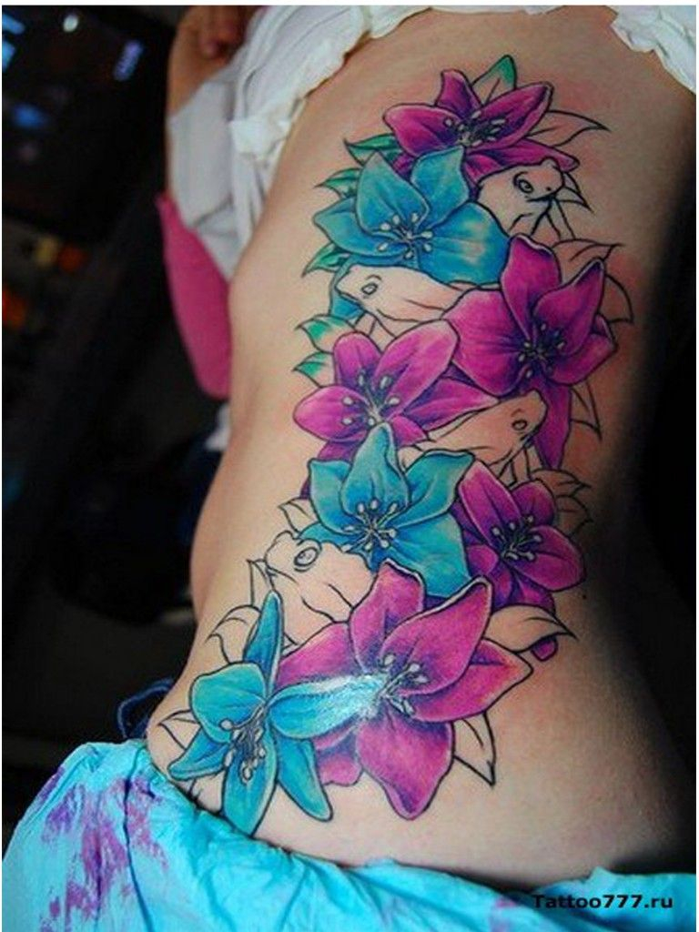 Flowers And Butterfly Tattoo Hawaiian Flower Tattoos Designs inside proportions 768 X 1024