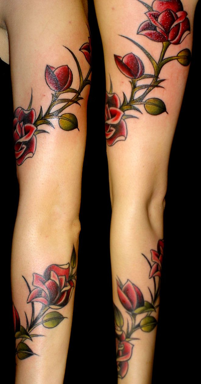 Flowers Around The Arm For Tattoo Imagenes De Tatuajes Old School with regard to proportions 660 X 1261