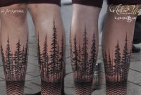 Forest Black And Grey Ink Tattoo Stencil Design Golfian regarding proportions 1600 X 1020