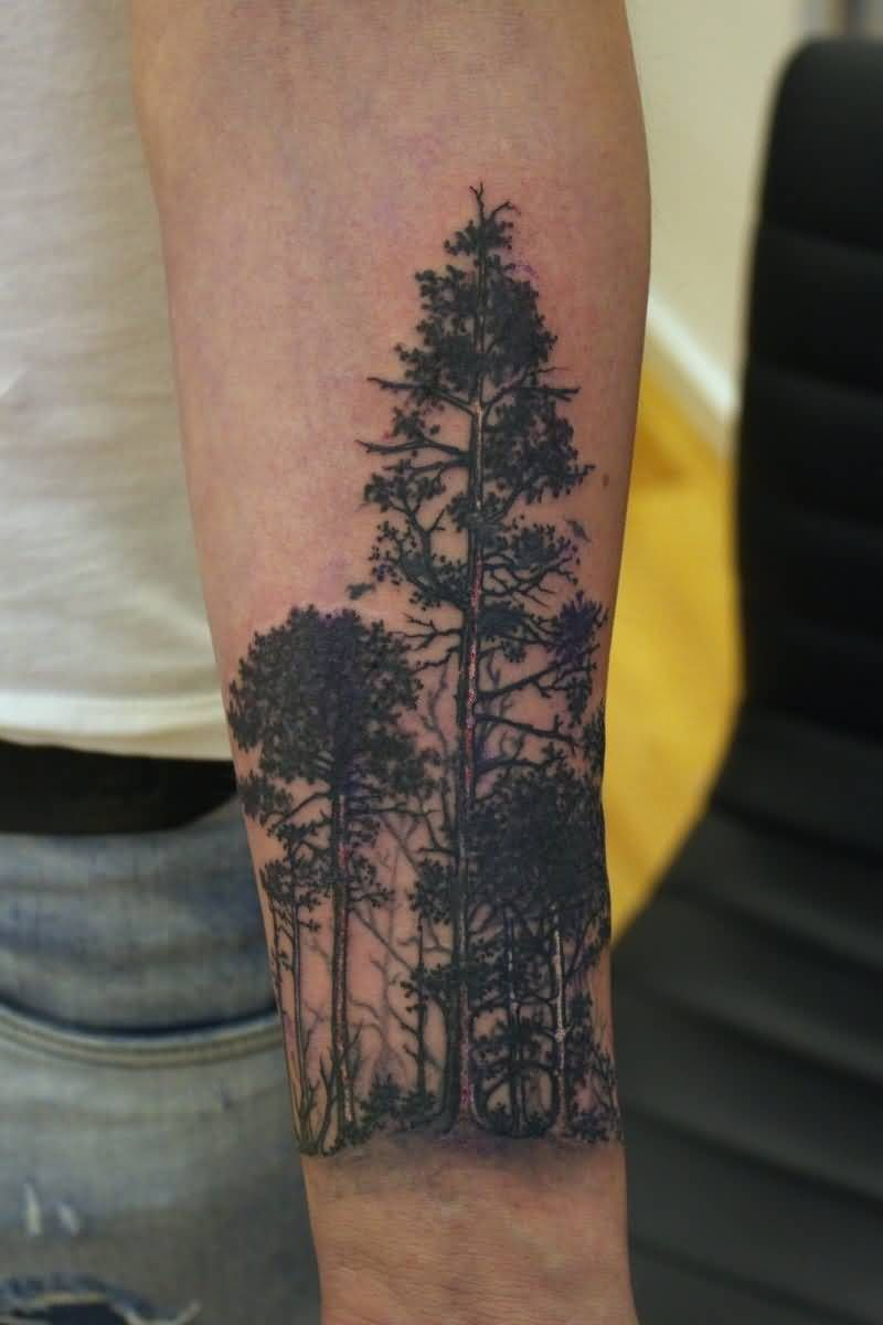 Forest Tattoo On Man Left Arm Forest Tattoo Designs For Men intended for sizing 800 X 1200