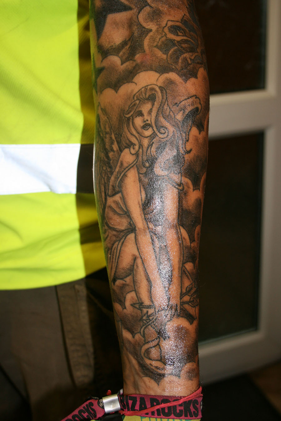 Full Arm Angel Tattoo Design Tattooshunt pertaining to dimensions 900 X 1350