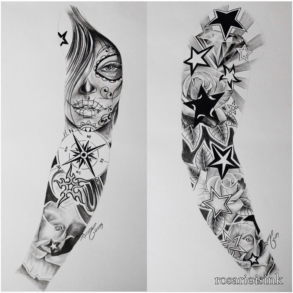 Full Arm Tattoo Stencils • Arm Tattoo Sites