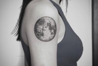 Full Moon Tattoo On The Right Upper Arm Realistic Tattoos intended for sizing 1000 X 1000