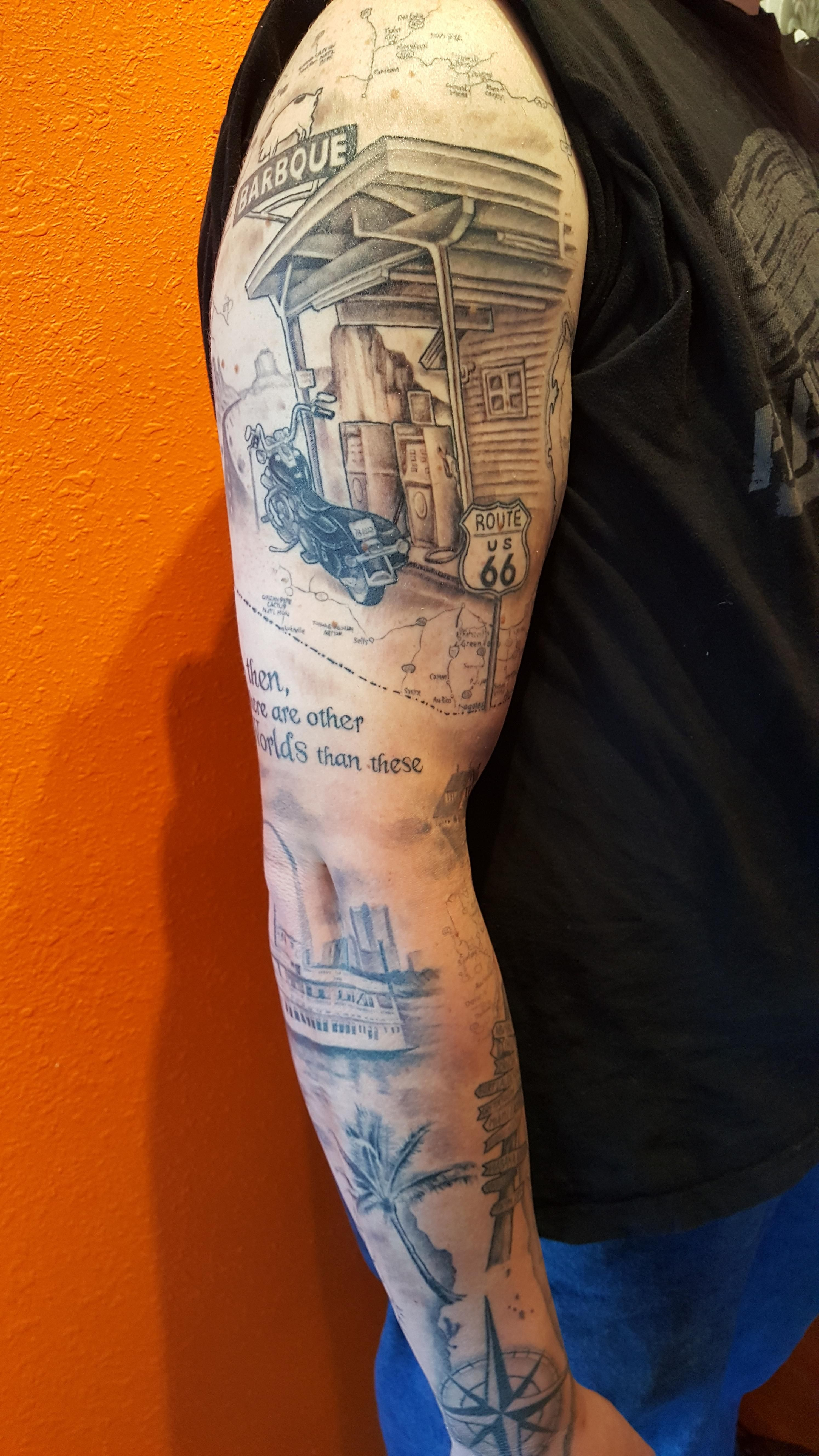 Full Right Arm Sleeve From My 48 State Solo Motorcycle Trip Slave regarding size 2988 X 5312