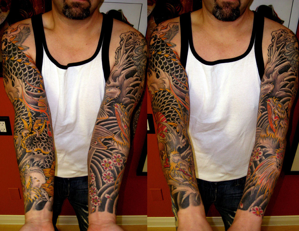 Full Sleeve Tattoo Designs Men Cool Tattoos Bonbaden with regard to proportions 1024 X 793