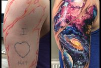 Galaxy Tattoo Space Tattoo Ripped Skin Tattoo Tattoos throughout dimensions 3264 X 3264