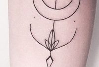 Geometric Crescent Moon Phases Arm Tattoo Ideas For Women Tatuaje with regard to proportions 1162 X 2048