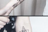 Geometric Diamond Rose Forearm Tattoo Ideas For Women Black Wild throughout proportions 1018 X 2048