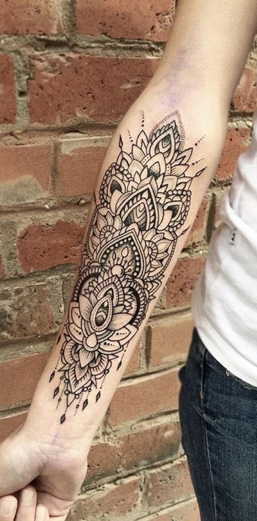 Geometric Mandala Forearm Tattoo Ideas For Women Lace Mandala intended for proportions 1010 X 2048