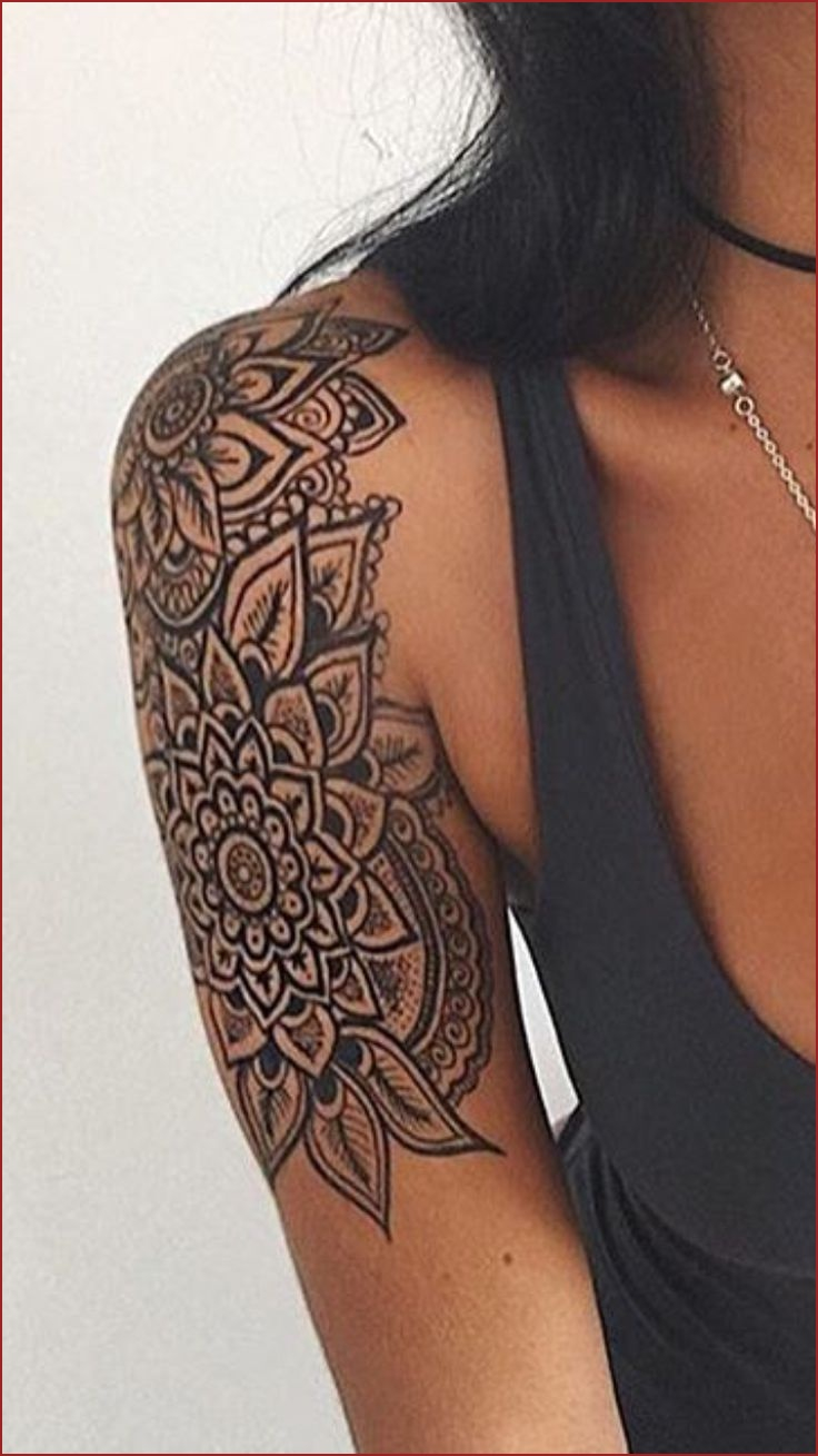 Girl Upper Arm Tattoo Ideas Tattoo Design Ideas throughout sizing 736 X 1309