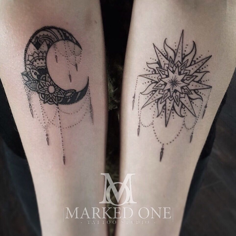 Girly Forearm Piece Matching Arm For Girly Tattoo Sun And Moon inside measurements 963 X 963