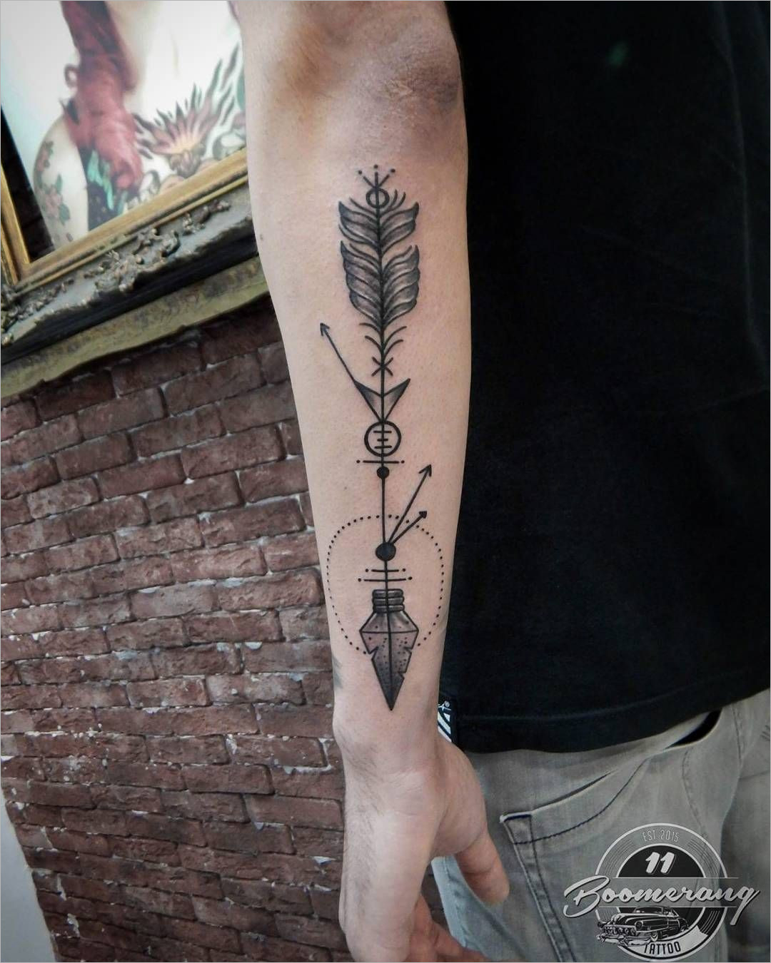 Good Tattoo Ideas On Forearm Fresh Arrow Tattoo John Vogdo Vogdo with measurements 1080 X 1350