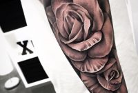 Grey Ink 3d Rose Tattoo On Arm with sizing 960 X 960
