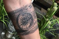 Grey Ink Compass Tattoo On Left Forearm Maksims Zotovos inside measurements 960 X 960
