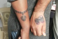Grey Ink Khanda With Chain And Tabla Tattoos On Hands with dimensions 960 X 1280