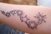 Grey Ink Stars Tattoo On Arm pertaining to sizing 1536 X 1152