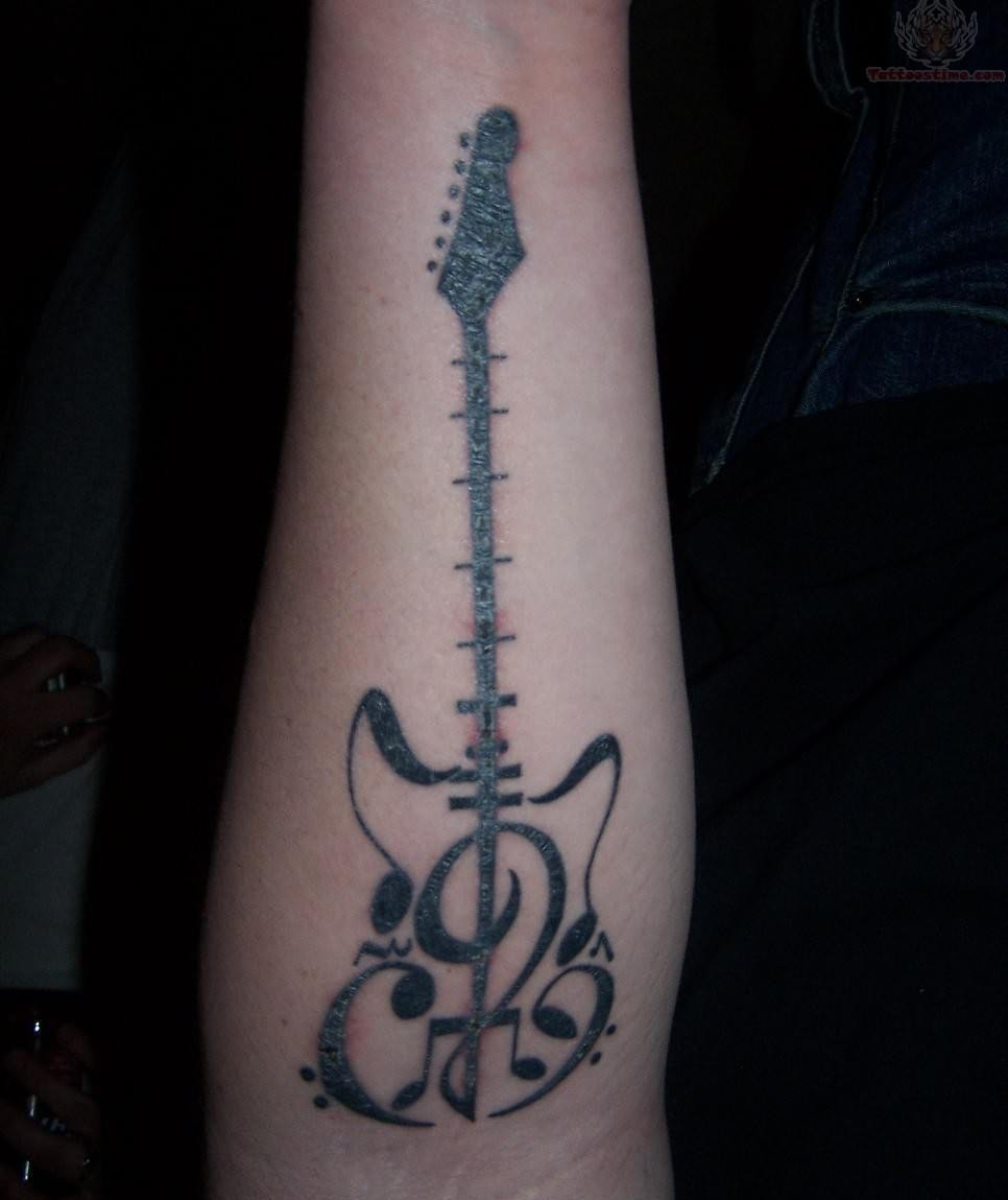 Guitar Tattoo For Arm throughout sizing 966 X 1149