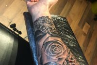 Half Mandala Rose Sleeve Women Female Tattoo Black And White Grey with size 3024 X 4032