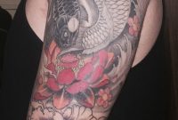 Half Sleeve Tattooyin Yangkoilotuscherry Blossomspeony Tattoo throughout sizing 990 X 1320
