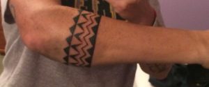 Hawaiian Band Tattoo On Man Right Forearm inside proportions 1687 X 711