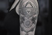Henna And Lace Inspired Tattoo On The Left Upper Arm And Shoulder inside measurements 807 X 1000