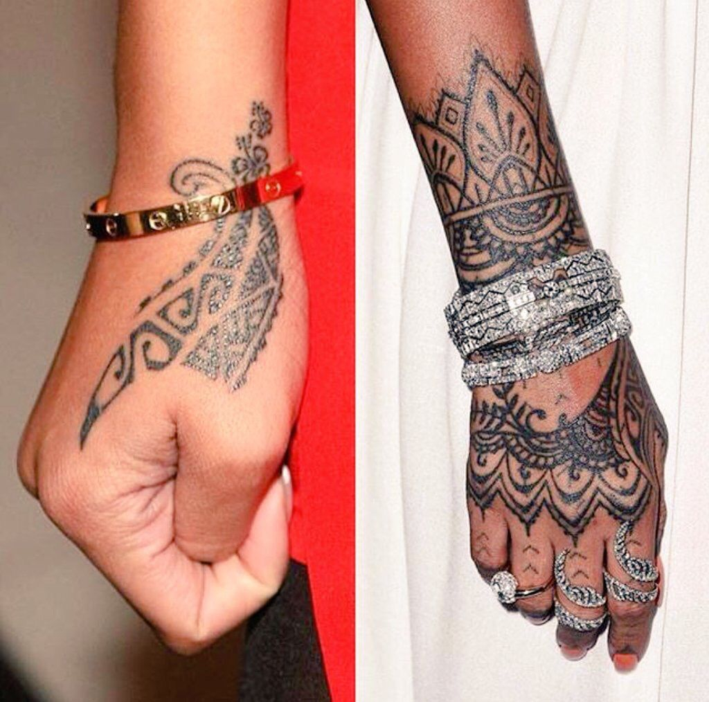 Henna Inspo Rihanna Tattoo Handtattoo Clothing And Fashion pertaining to proportions 1024 X 1014