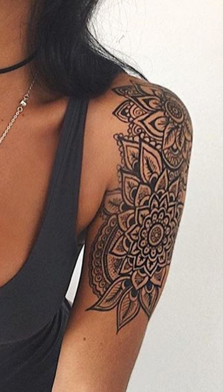 Henna Tattoo Designs Upper Arm Tattoo Design regarding measurements 735 X 1293