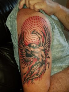 Icarus Tattoo Greek Mythology Mens Tattoo Upper Arm Tattoo Jamie for sizing 1200 X 1600