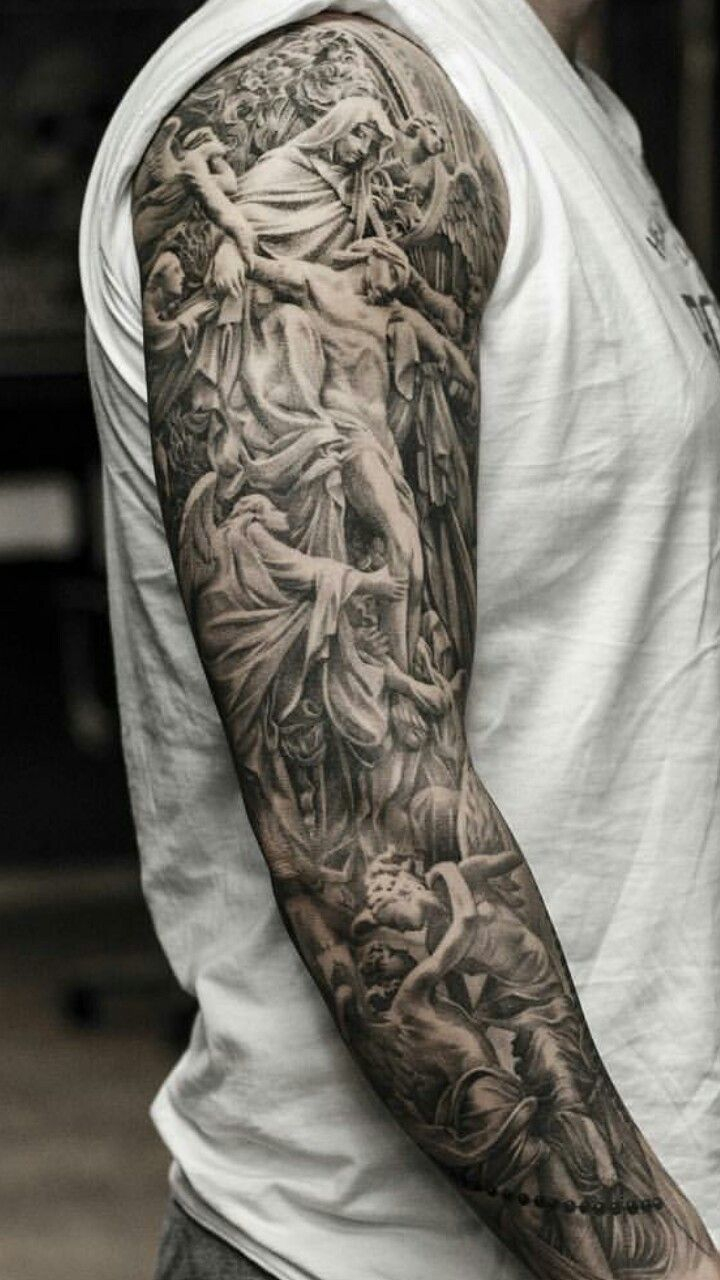 Image Result For Christian Sleeve Tattoos Possibilities for proportions 720 X 1280