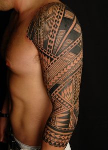Impressive Tribal Maori Tattoo On Full Sleeve Tattoo Art pertaining to dimensions 1270 X 1752