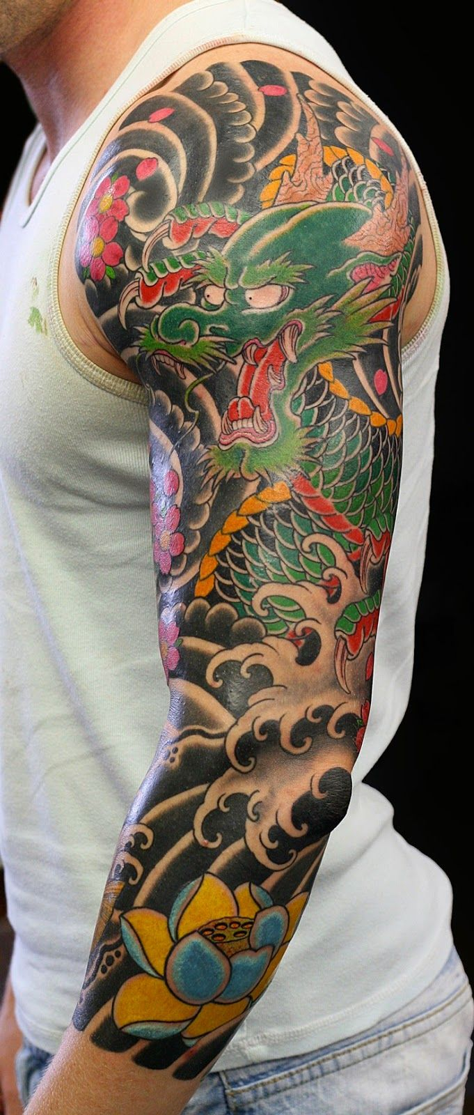 Japanese Dragon Tattoo Upper Arm Arm Tattoo Sites