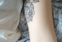 Inner Upper Arm Rose Tattoo I Like This Spot Away From Sunlight for measurements 1280 X 1707