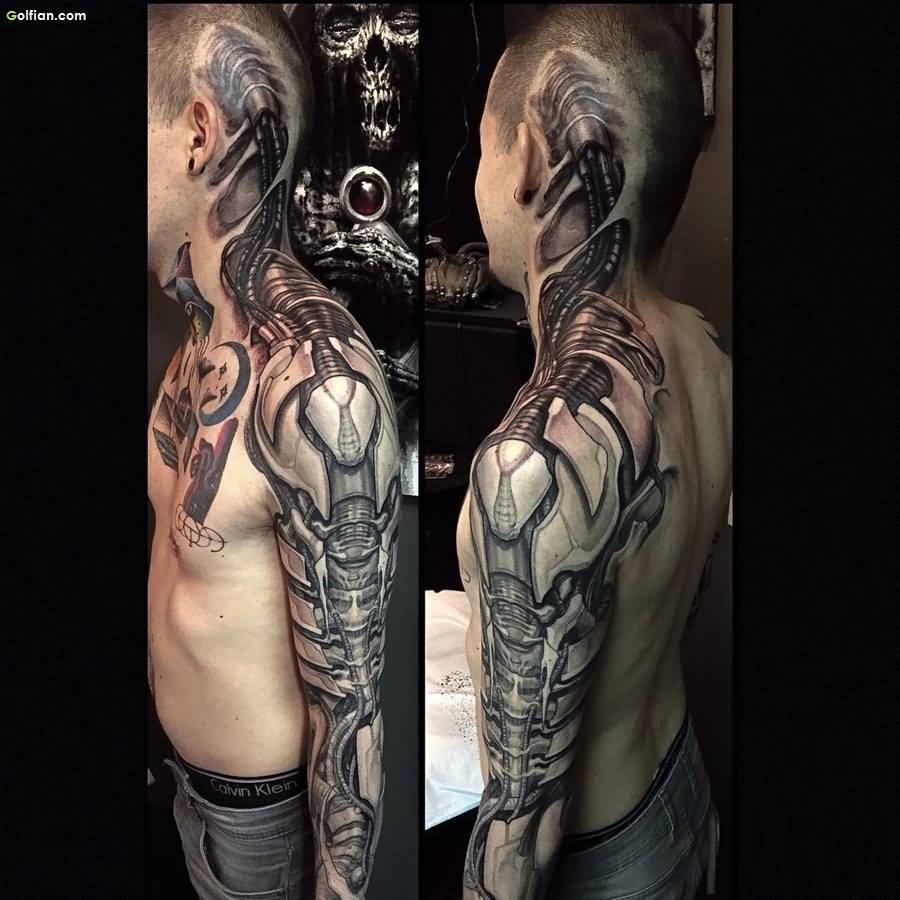Innovative Mechanical Arm Tattoo Designed For Men Golfian for proportions 900 X 900