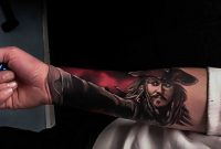 Jack Sparrow Tattoo On Right Forearm Craig Cardwell for dimensions 1202 X 676
