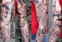 Japanese Sleeve Tattoos Black Grey Japanese Sleeve Tattoo throughout proportions 1720 X 1860