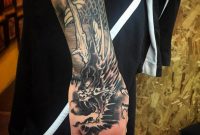 Japanese Style Black Dragon Tattoo On The Right Forearm Wrist And in sizing 941 X 1000