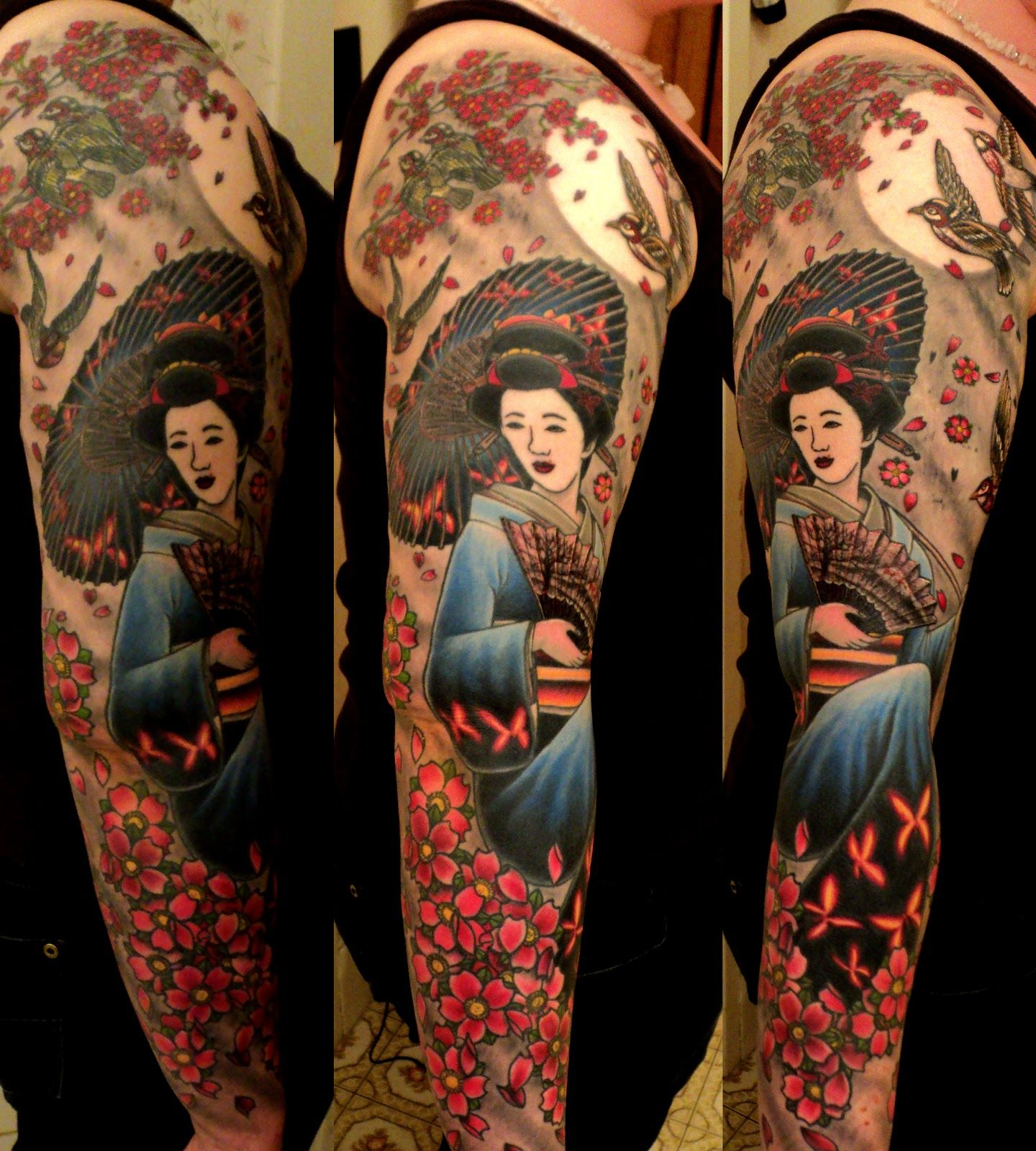 Japanese Tattoo Japanese Traditional Cherry Blossom Geisha Tattoo for dimensions 1440 X 1600