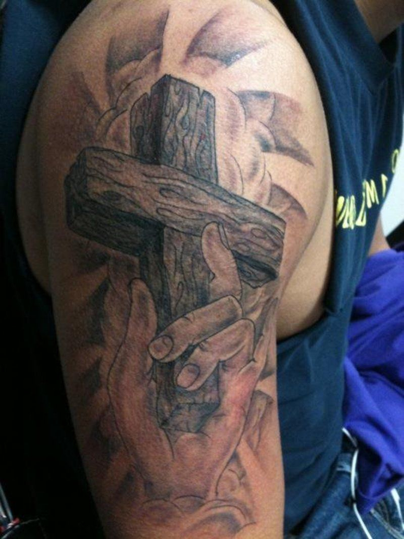 Jesus On Cross Tattoos For Men Religious Cross Tattoo On in proportions 800 X 1067
